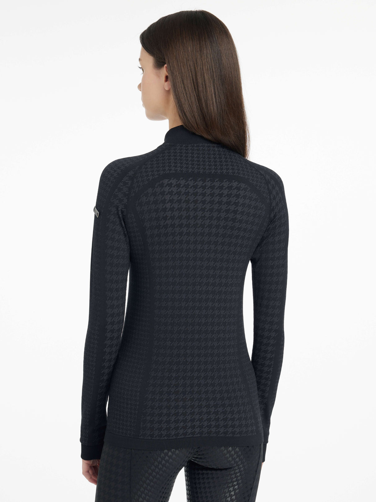 LeMieux Aspen Houndstooth Quarter Zip Top
