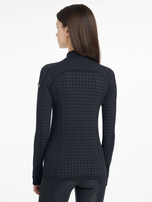 LeMieux Aspen Houndstooth Quarter Zip Top