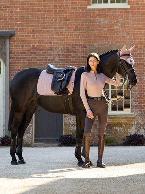 LeMieux Heritage Herringbone Dressage Saddle Pad Wild Rose