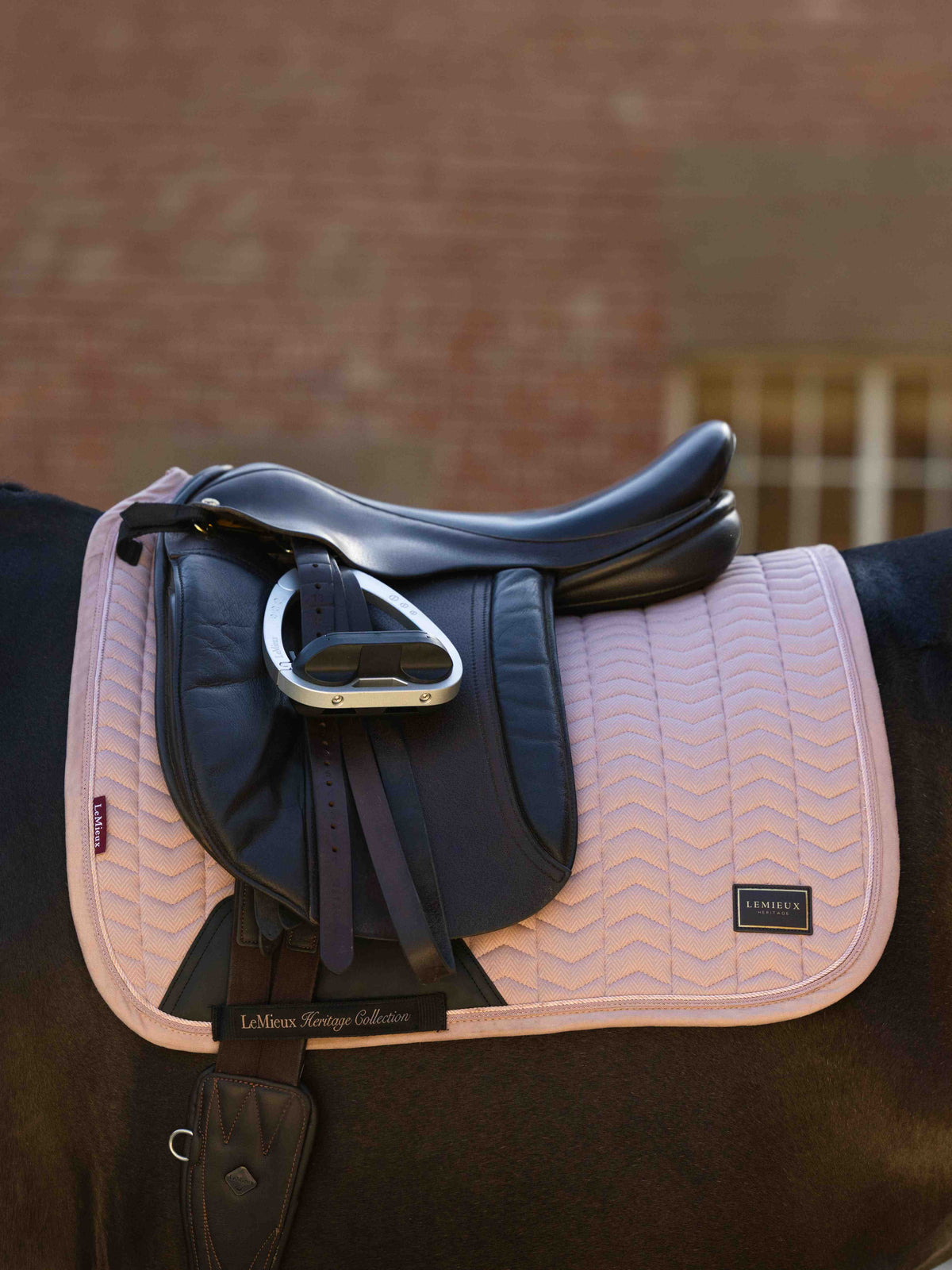 LeMieux Heritage Herringbone Dressage Saddle Pad Wild Rose