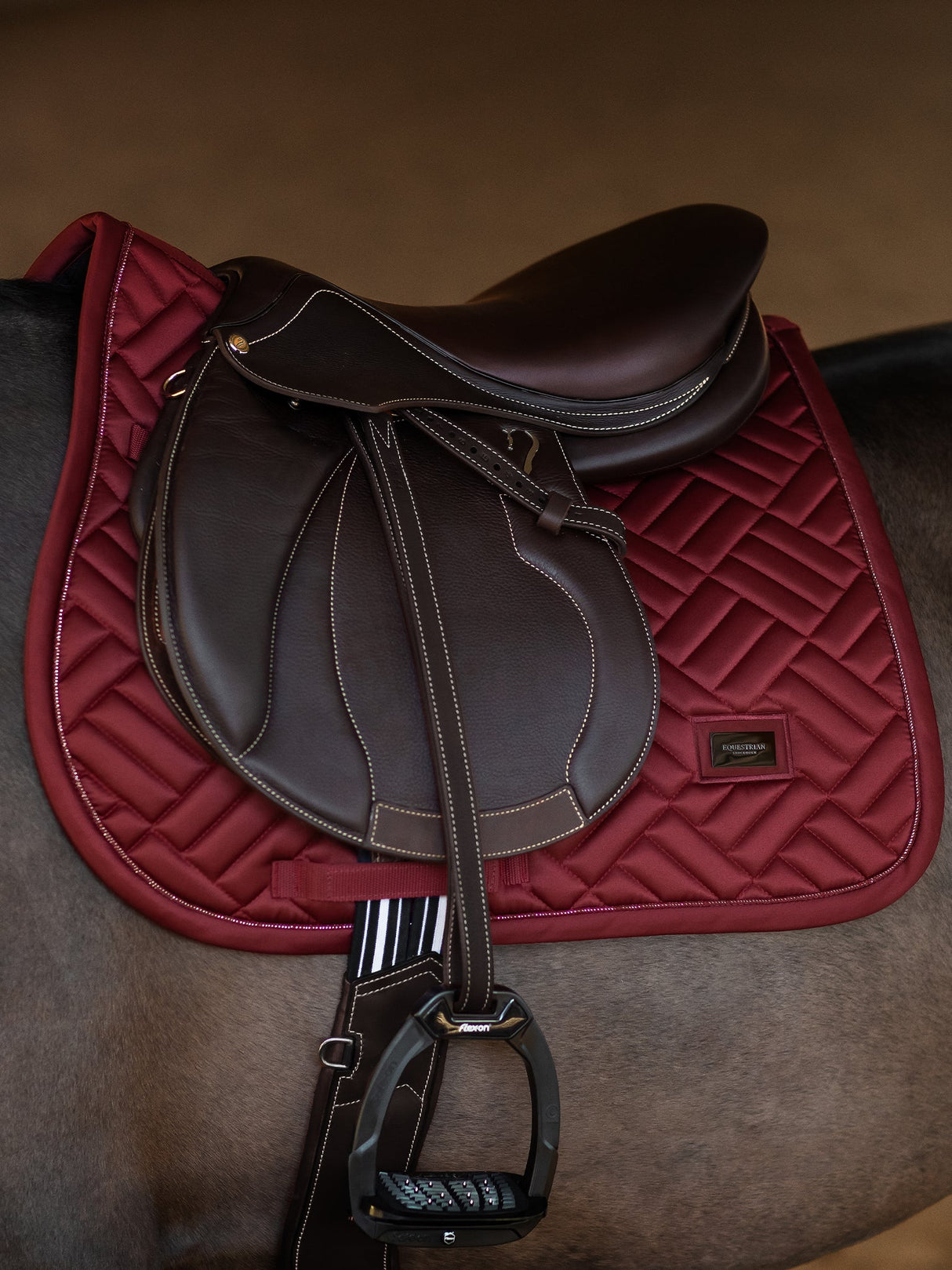 Equestrian Stockholm Jump Saddle Pad Modern Bordeaux