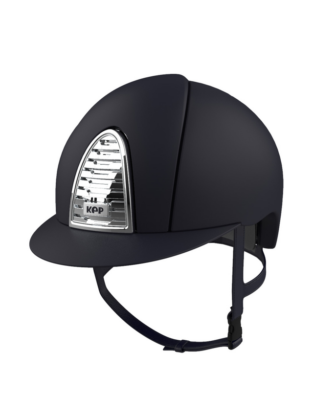 KEP Cromo 2.0 Helmet Textile Blue - Chrome Ventilation Grille