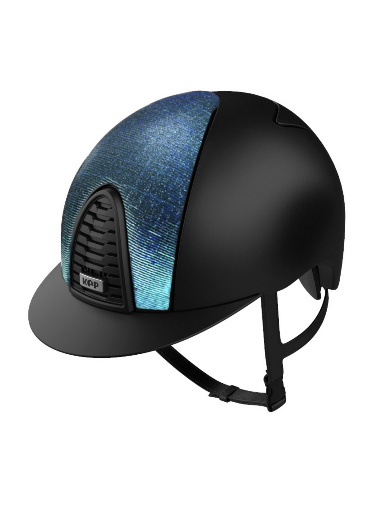 KEP Cromo 2.0 Helmet Textile Black - Blue Galassia Front Panel