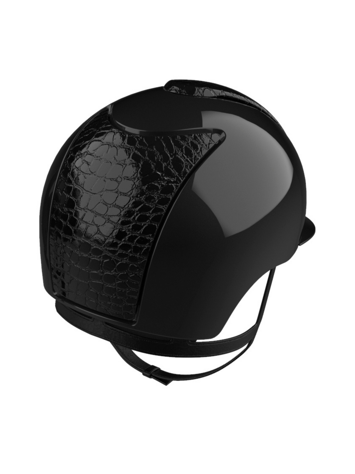 KEP Cromo 2.0 Helmet Polish Black - Black Cocco Leather Panels - Swarovski Frame