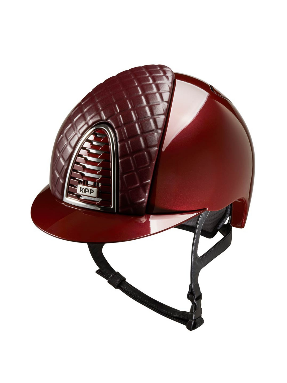 KEP Cromo 2.0 Helmet Metal Bordeaux - Leather Milano Front Panel