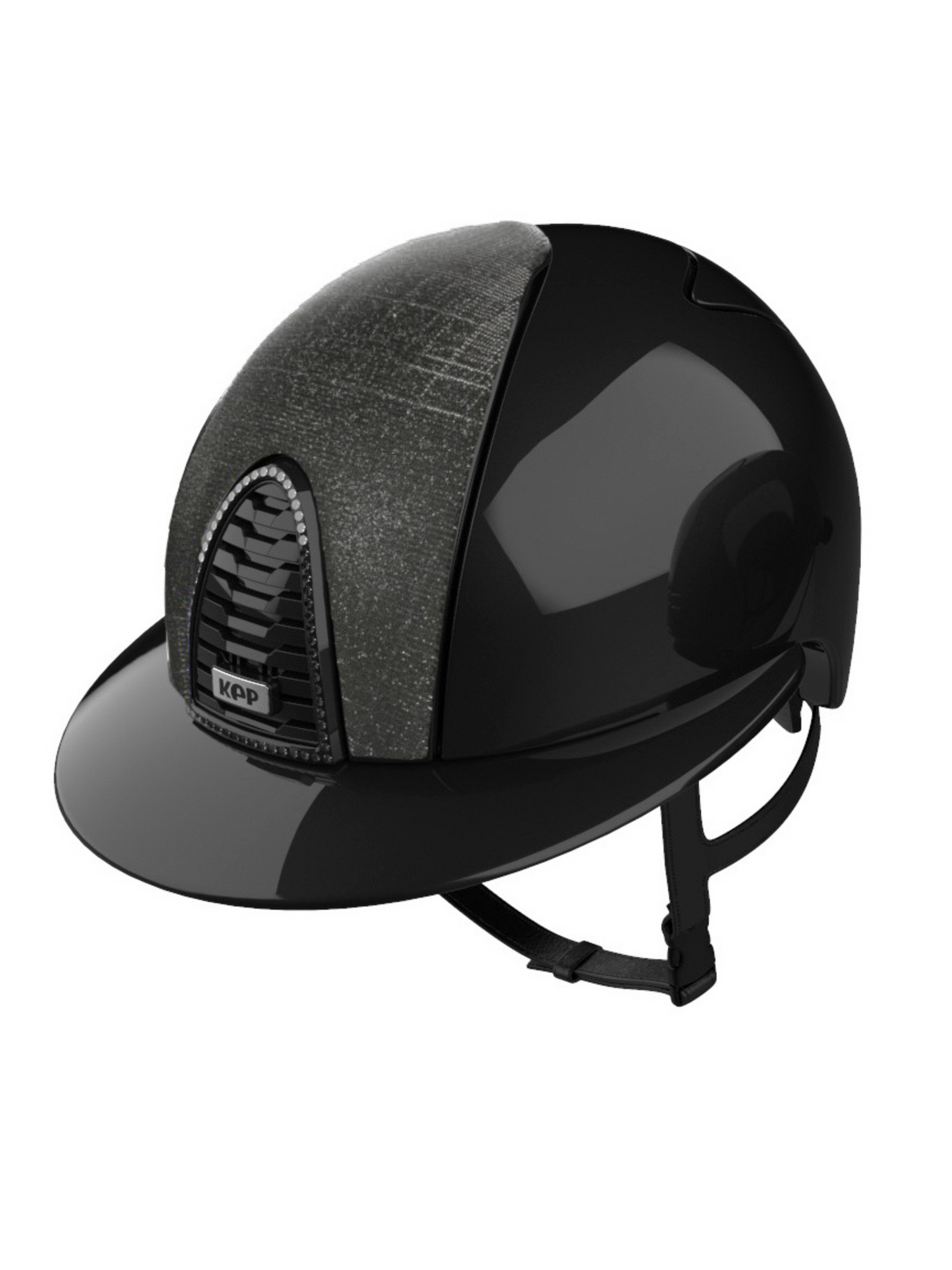 KEP Cromo 2.0 Helmet Polish Black - Black Galassia Front Panel - Swarovski Frame