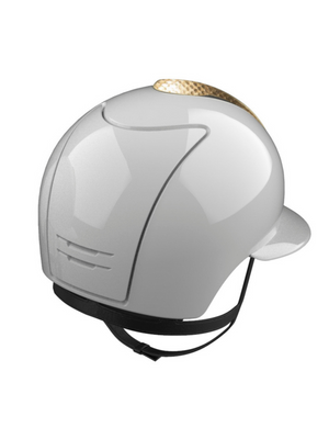 KEP Cromo 2.0 Helmet Polish White - Gold Snake Front Panel