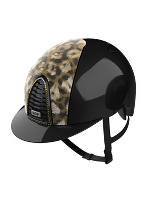 KEP Cromo 2.0 Helmet Polish Black - Giaguaro Lamé Front Panel - Swarovski Frame