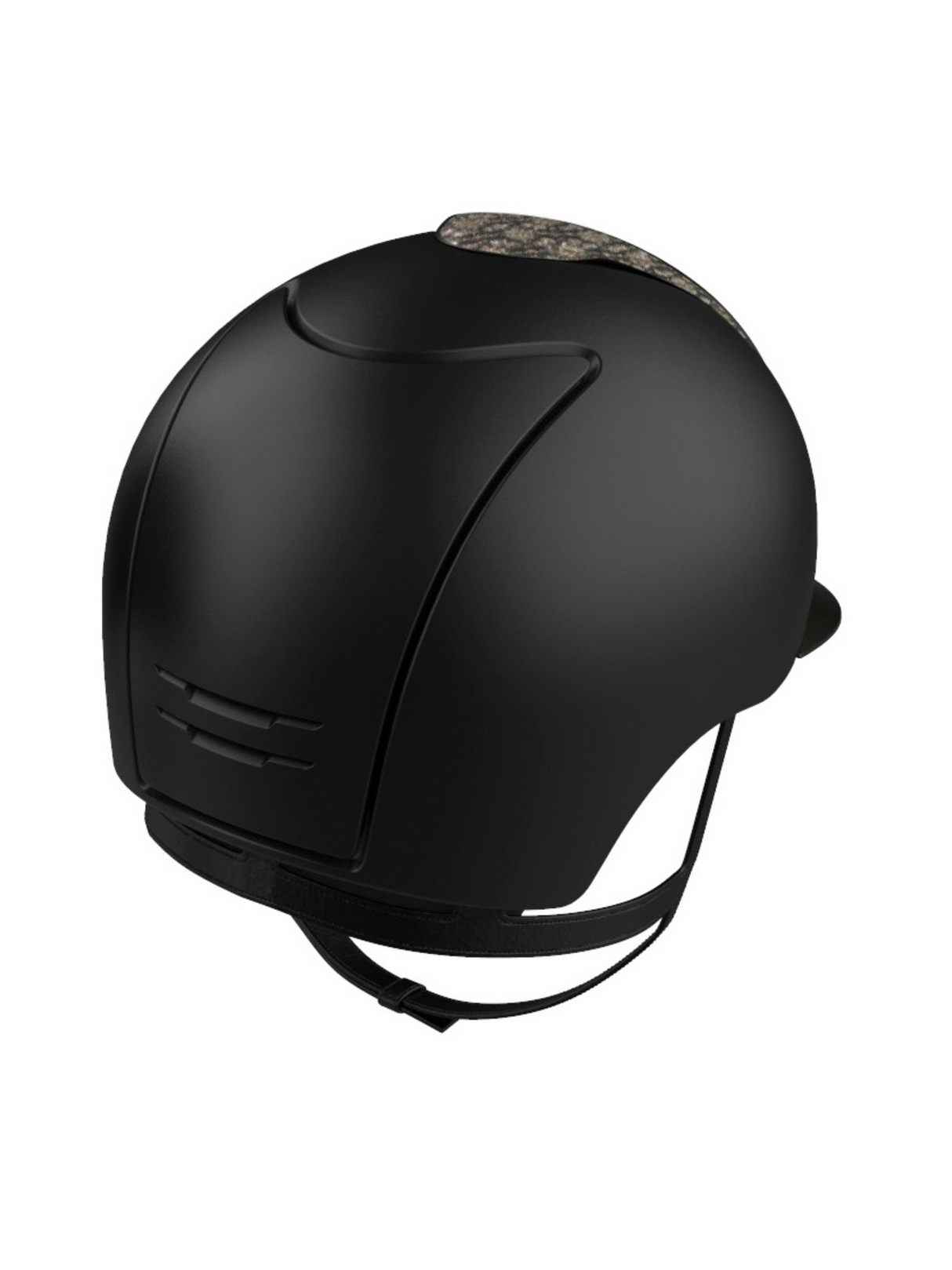 KEP Cromo 2.0 Helmet Textile Black - Circus Gold Front Panel - Swarovski Frame