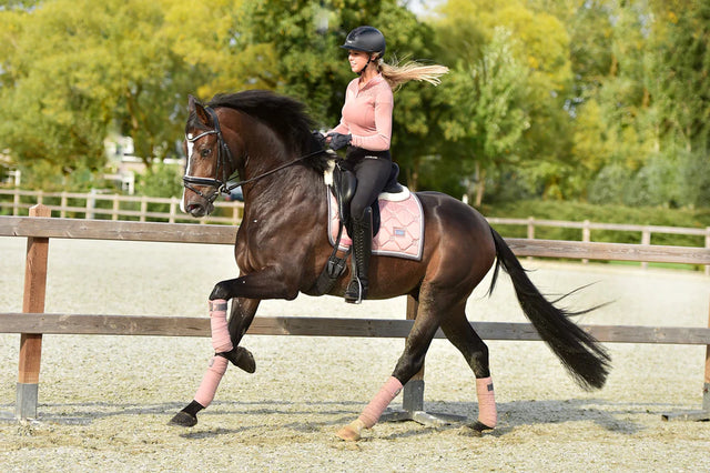 Equestrian Stockholm Dressage Saddle Pad Pink Pearl