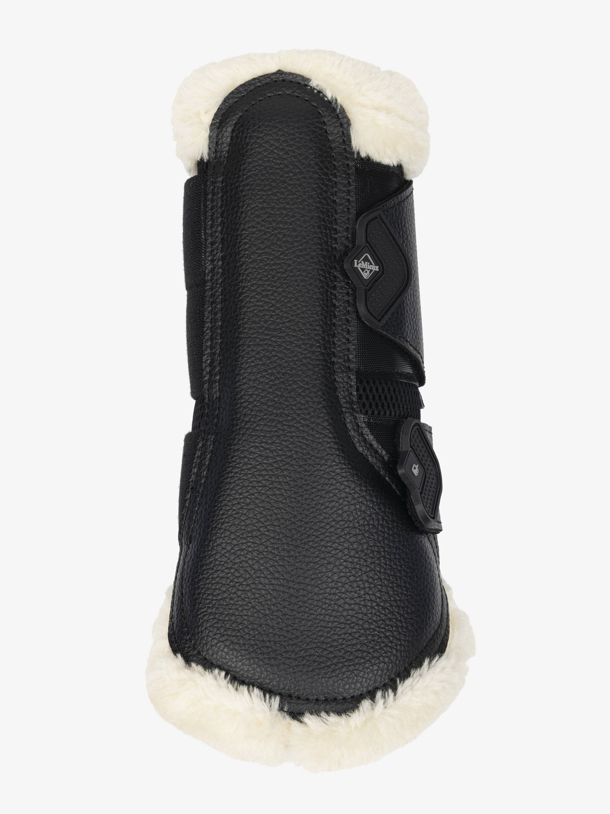 LeMieux Fleece Edged Mesh Brushing Boots Black/Natural