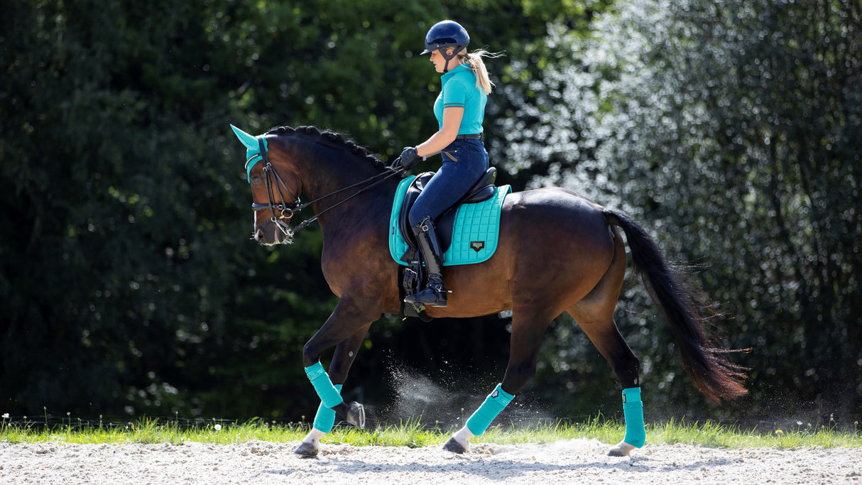 LeMieux Loire Memory Dressage Square Saddle Pad Azure