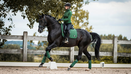 LeMieux Loire Memory Dressage Square Saddle Pad Hunter Green