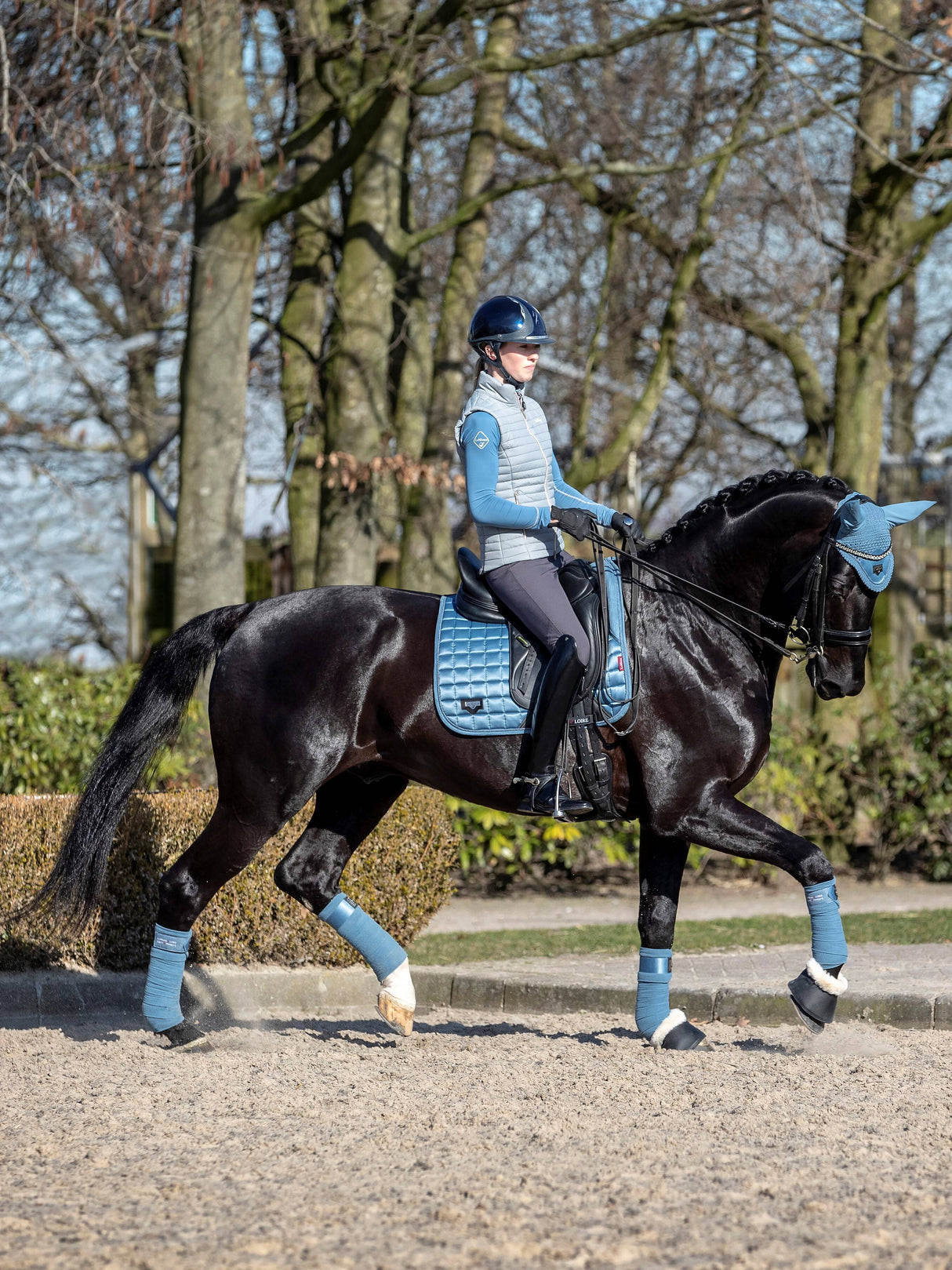 LeMieux Loire Memory Dressage Square Saddle Pad Ice Blue