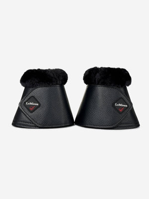 LeMieux Fleece Over Reach Boots Black/Black