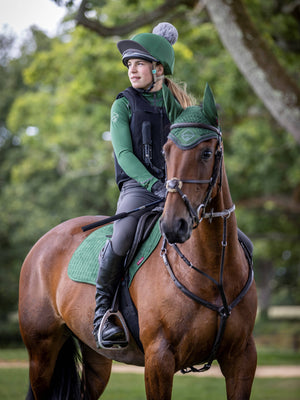 LeMieux Suede Close Contact Saddle Pad Hunter Green