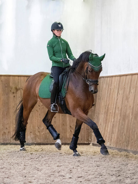 LeMieux Suede Dressage Square Saddle Pad Hunter Green