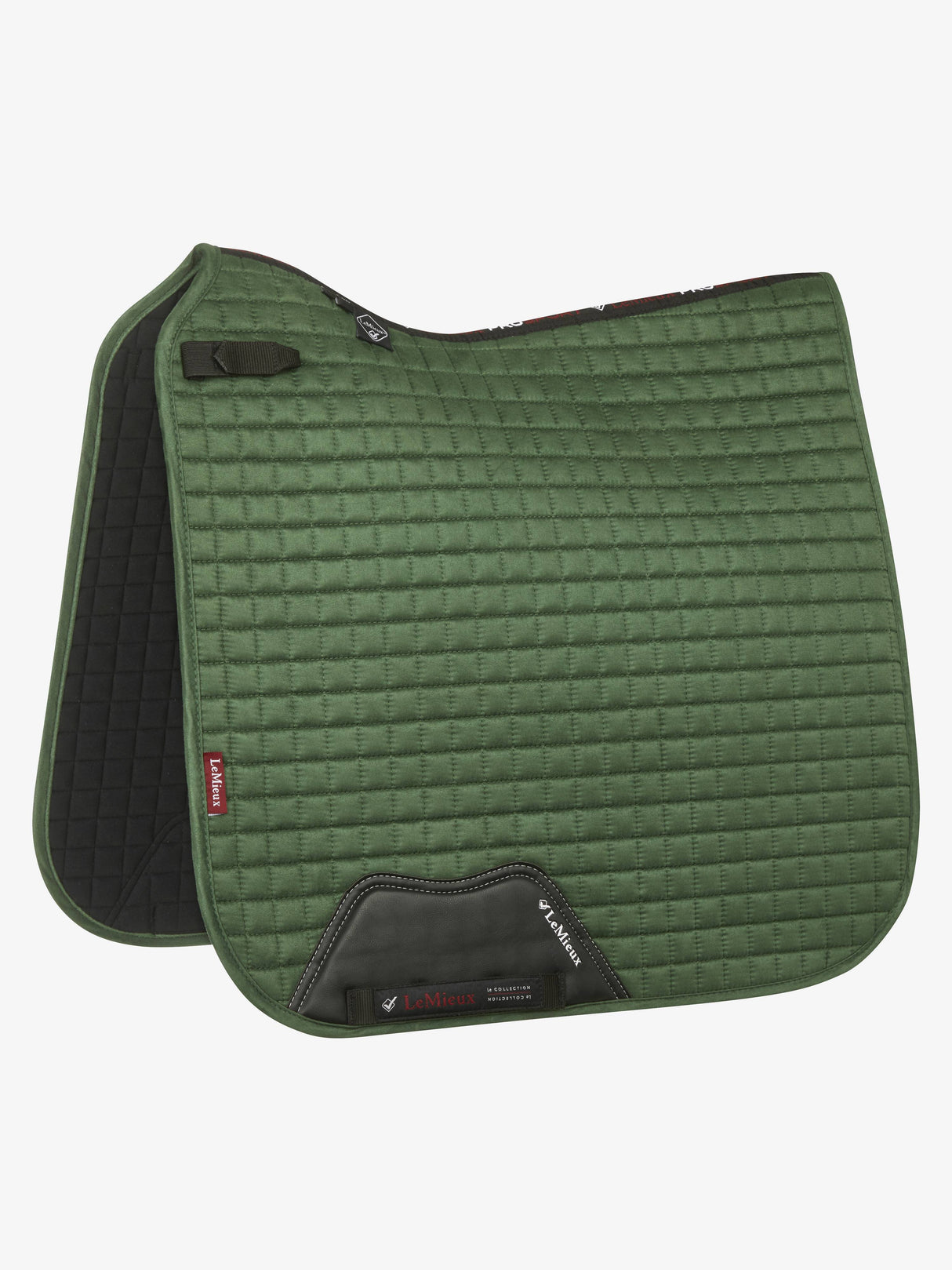 LeMieux Suede Dressage Square Saddle Pad Hunter Green