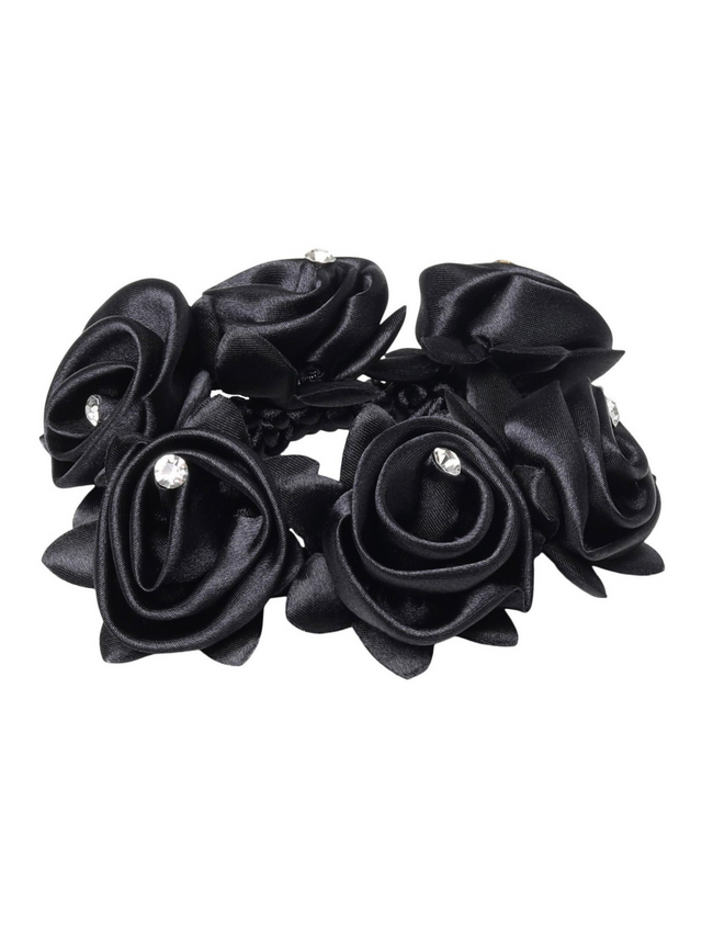 SD Design Diamond Rose Scrunchie Black