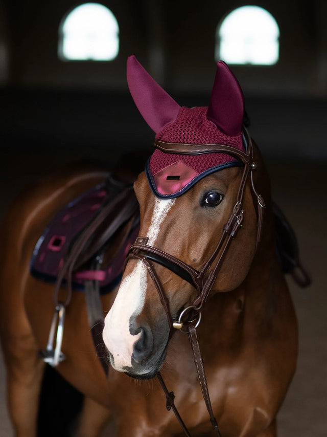 Equestrian Stockholm Padded Twill Ear Bonnet Luxe