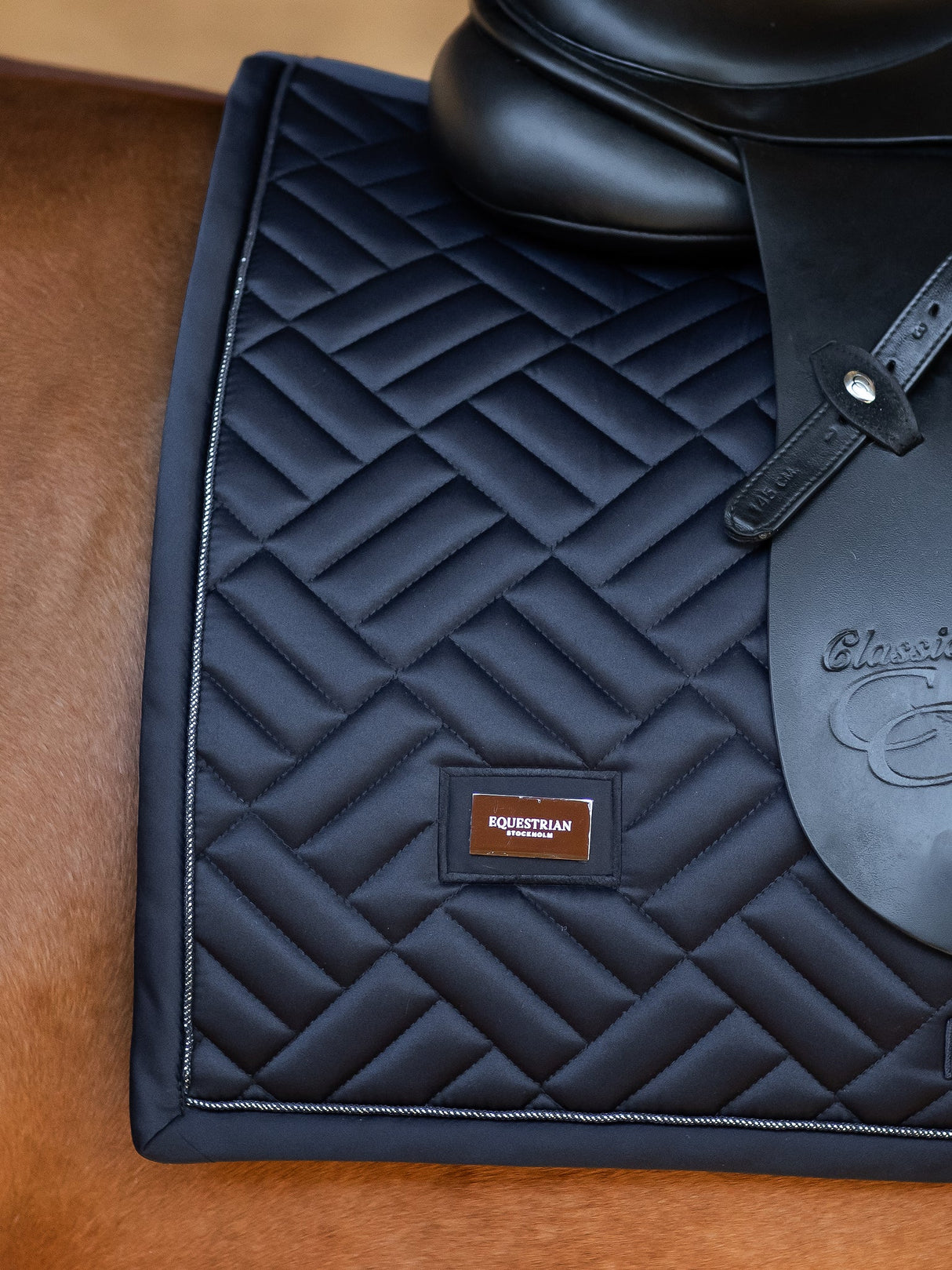 Equestrian Stockholm Dressage Saddle Pad Modern Midnight Blue