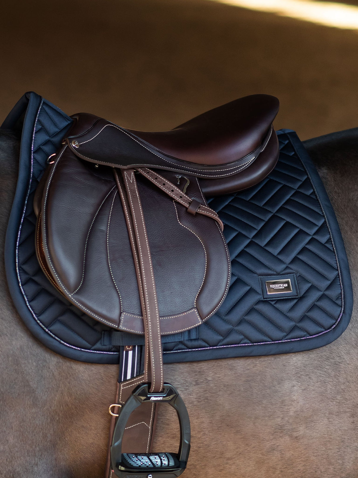 Equestrian Stockholm Jump Saddle Pad Modern Midnight Blue