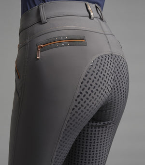 Premier Equine Milliania Ladies Full Seat Gel Riding Breeches Anthracite