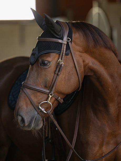 Equestrian Stockholm Ear Bonnet Modern Black