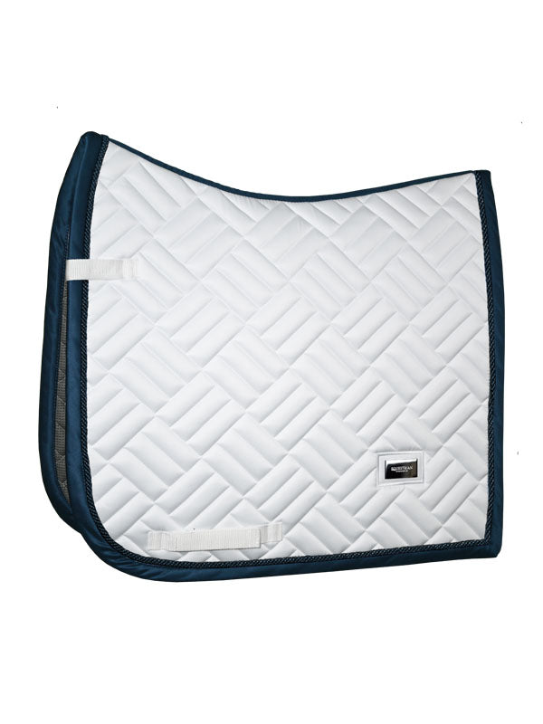 Equestrian Stockholm Modern Dressage Saddle Pad White Navy