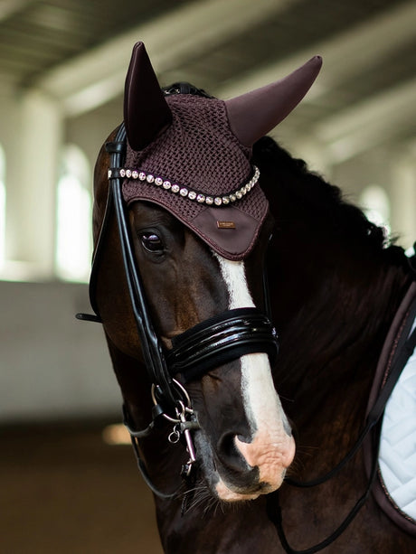 Equestrian Stockholm Padded Ear Bonnet Moonless Night