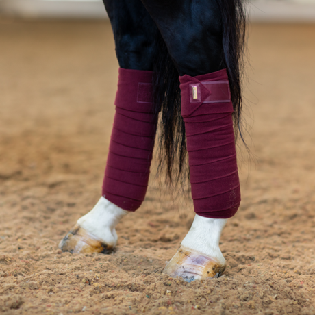 Equestrian Stockholm Bandages New Maroon