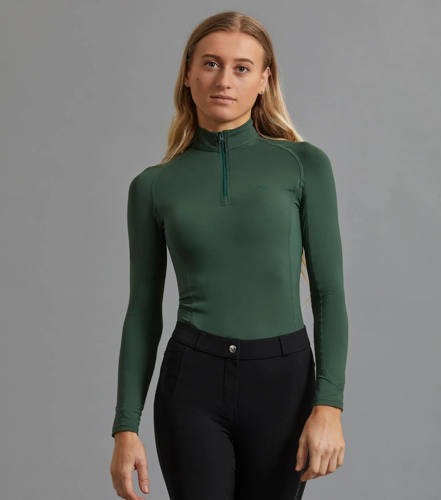 Hy Equestrian Elevate Ombre Base Layer – Bleu Marine/vert Olive, Première Couche équitation