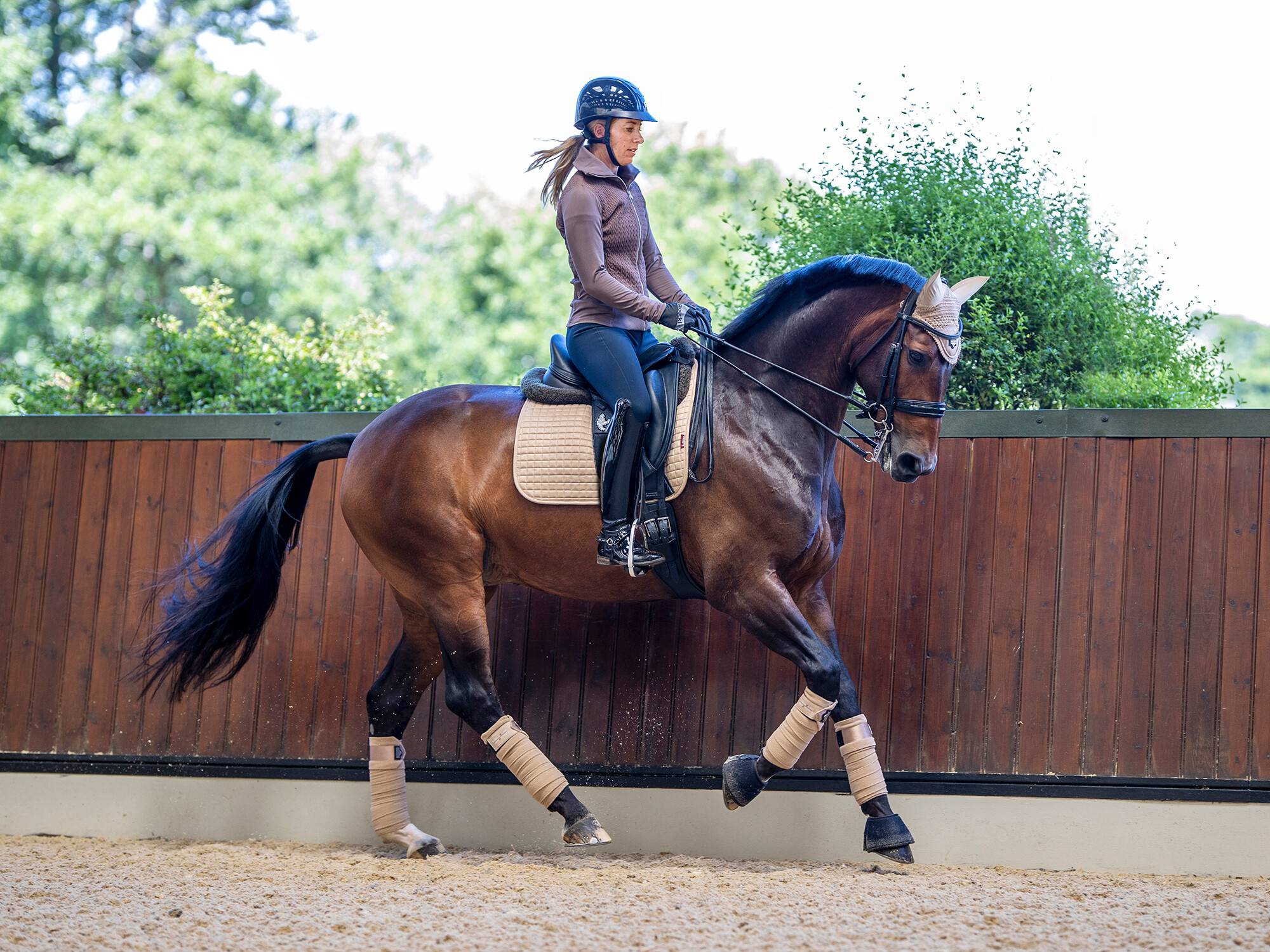 LeMieux Suede Dressage Square Saddle Pad Mink