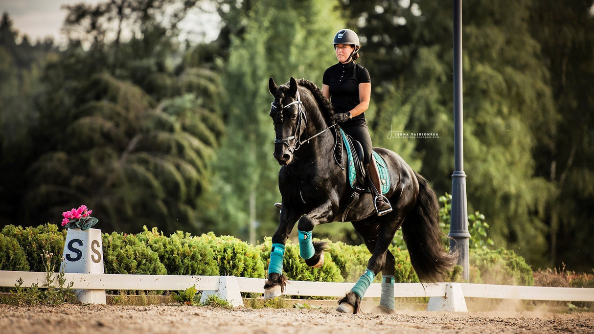 LeMieux Loire Memory Dressage Square Saddle Pad Peacock