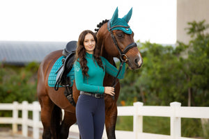 LeMieux Loire Classic Dressage Square Saddle Pad Peacock