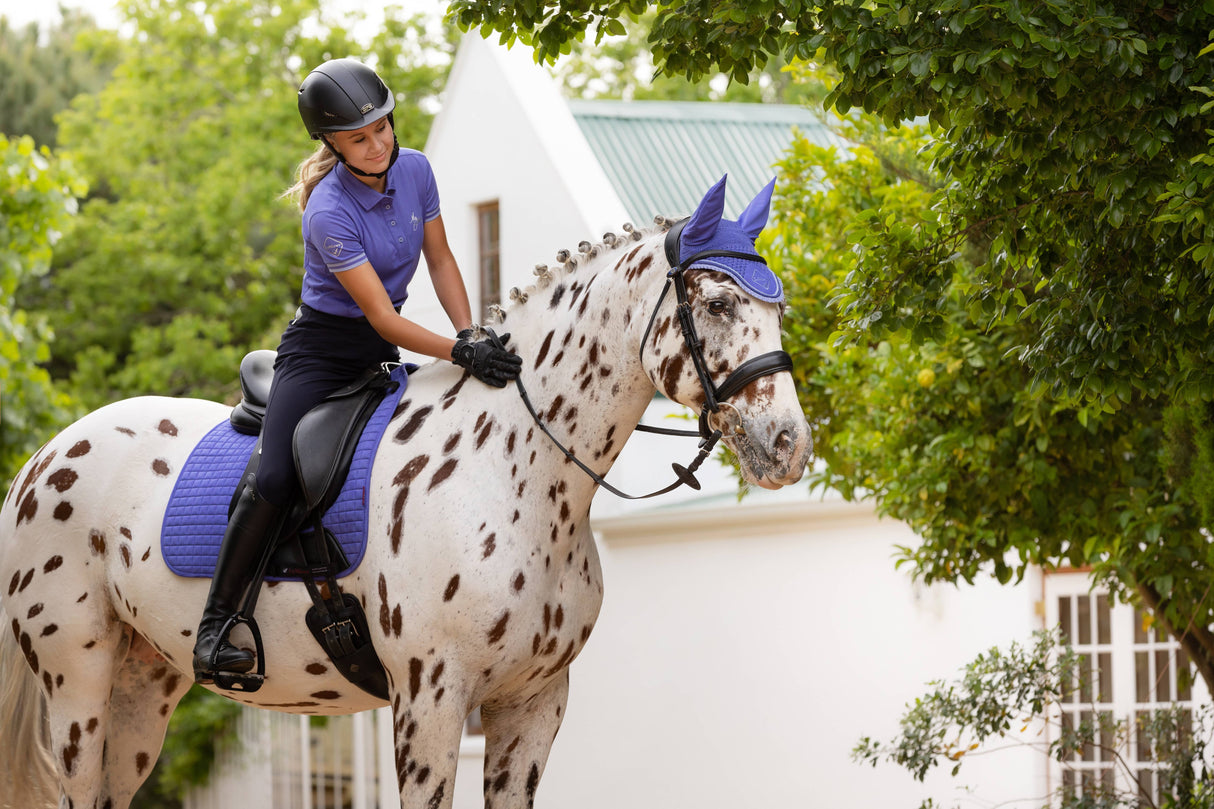 LeMieux Suede Dressage Square Saddle Pad Bluebell