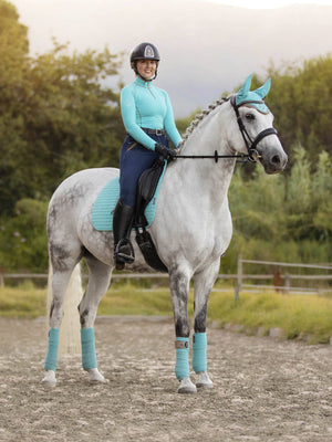 LeMieux Suede Dressage Square Saddle Pad Azure