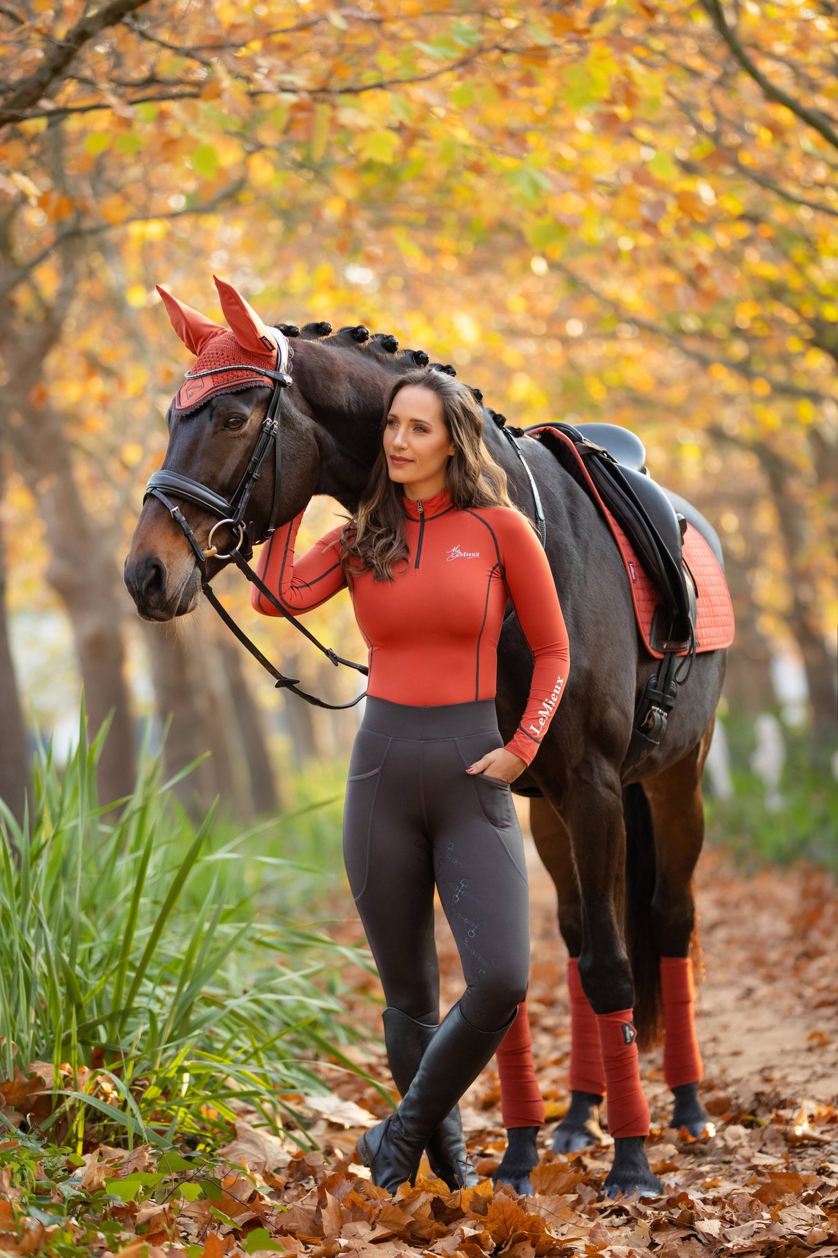 LeMieux Suede Dressage Square Saddle Pad Sienna