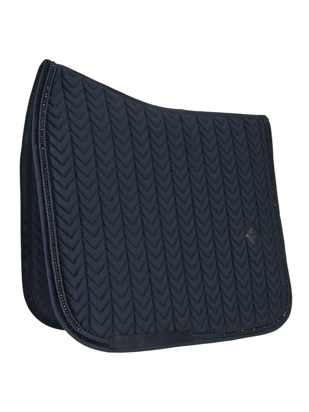 Kentucky Horsewear Velvet Pearls Dressage Saddle Pad Black