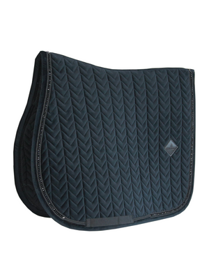 Kentucky Horsewear Velvet Pearls Jump Saddle Pad Black