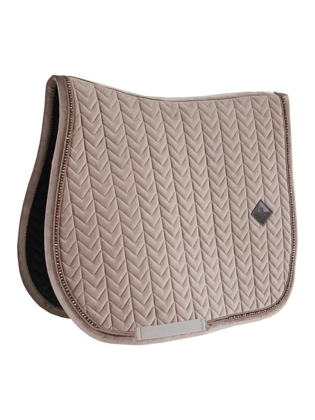 Kentucky Horsewear Velvet Pearls Jump Saddle Pad Beige