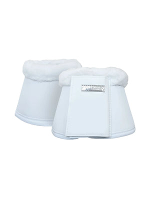 Equestrian Stockholm Fleece Bell Boots White Silver