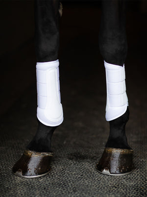 Equestrian Stockholm Classic Mesh Brushing Boots White Gold