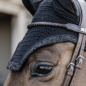 Kentucky Glitter Stone Wellington Ear Bonnet Black