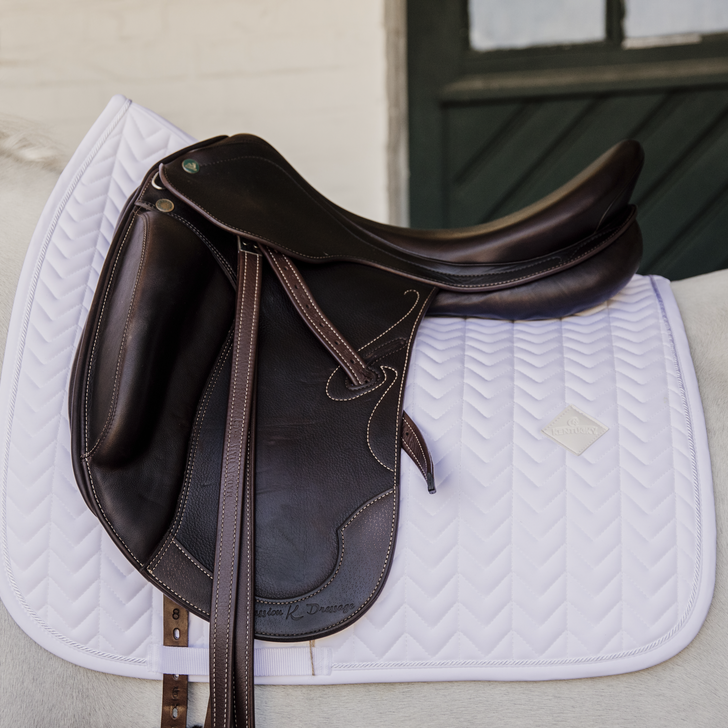 Kentucky Fishbone Dressage Saddle Pad White
