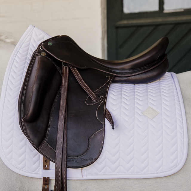 Kentucky Fishbone Dressage Saddle Pad White