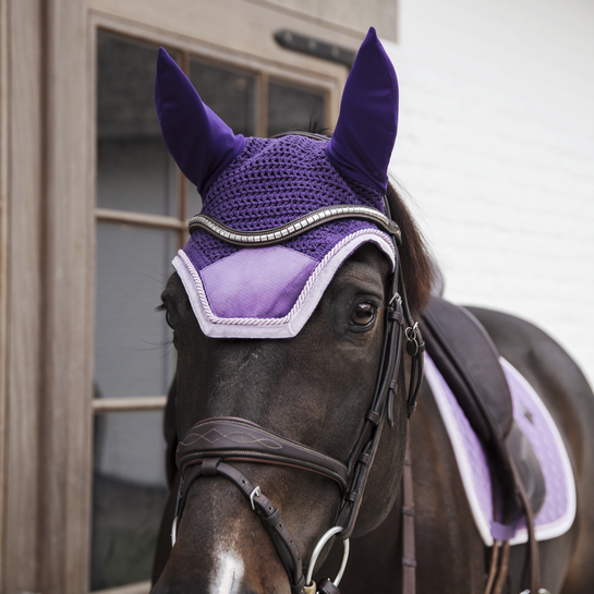 Kentucky Velvet Contrast Wellington Ear Bonnet Royal Purple