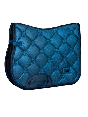 Equestrian Stockholm Jump Saddle Pad Blue Meadow Glimmer