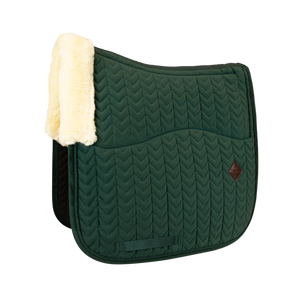 Kentucky Skin Friendly Velvet Dressage Saddle Pad Pine Green