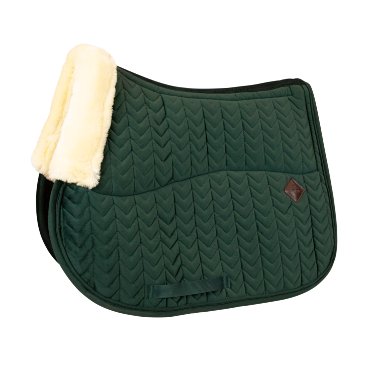 Kentucky Skin Friendly Velvet Jump Saddle Pad Pine Green